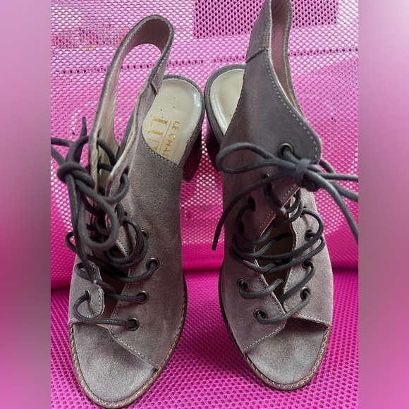 Suede lace up sandal bootie - Picture 4 of 6